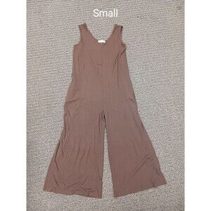Angel Maternity Brown Ribbed Jumpsuit